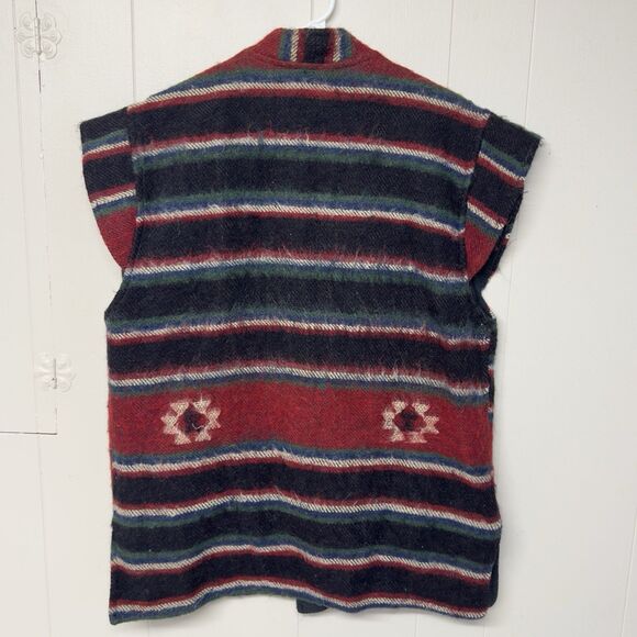 Nepal Tibet Handmade Wool Vest Lined Traditional Design Pocket Unisex Large - Picture 10 of 10